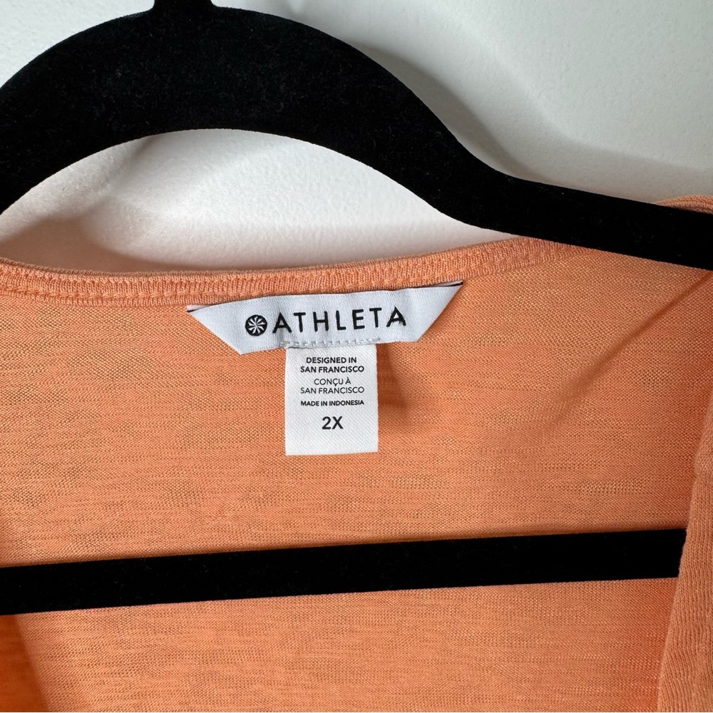 Athleta Orange breezy wrap tank top NWT 2X - Picture 5 of 8